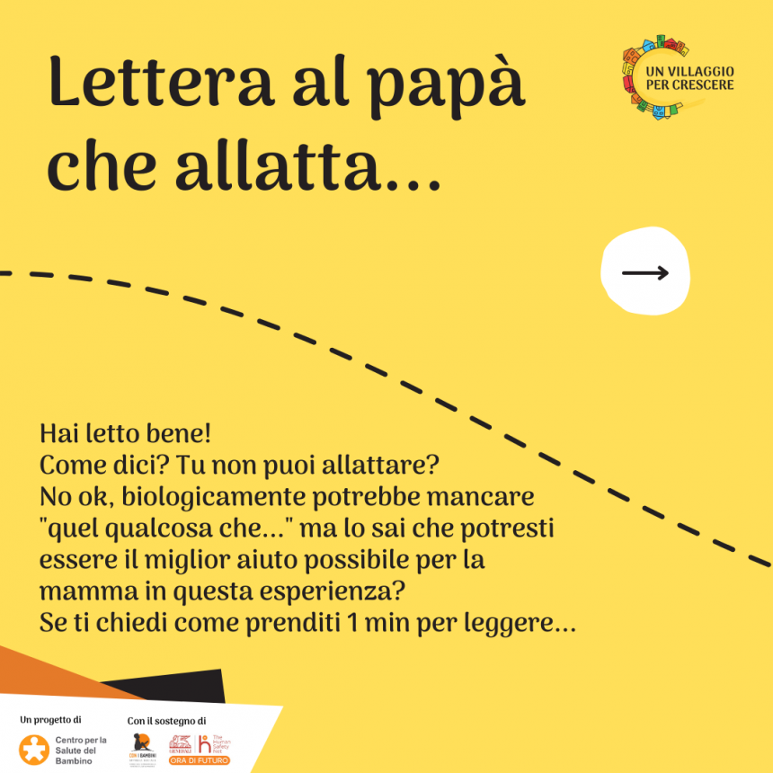 1-7 Ottobre SAM 2023: Lettera al papà che allatta dai Villaggi per Crescere